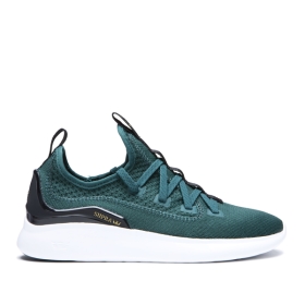 Supra Mens FACTOR Low Top Shoes Evergreen/white | US-18349